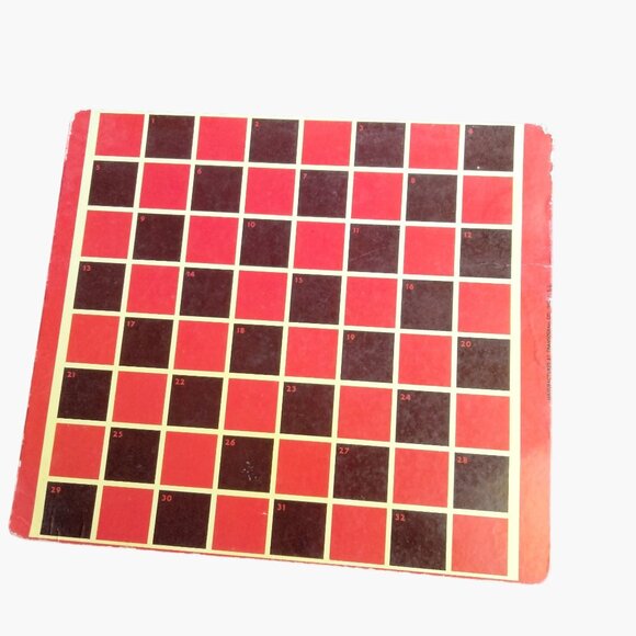 Transogram 9 Men Morris Checkers Game Board Card 2 Sided Vintage 1955 - Picture 1 of 9